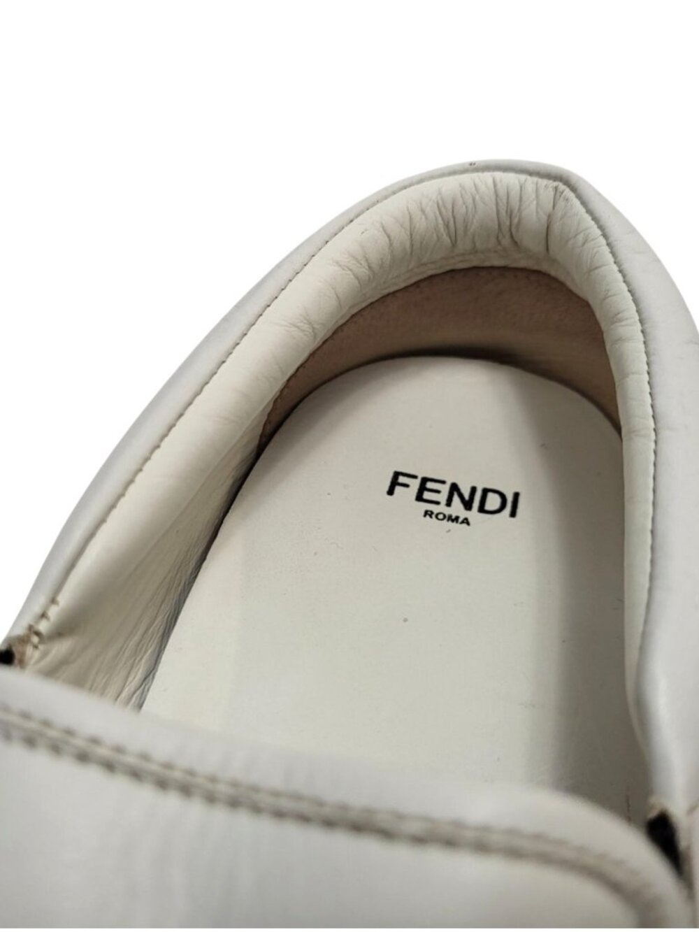 FENDI Bag Bugs Monster Eyes Leather Slip On Sneakers - Picture 10 of 17